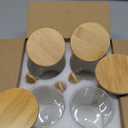 Overnight Oats Containers with Lids,16oz Overnight Oats Jars 4 Pack, Oatmeal Cups,Meal Prep Containers,Glass Meal Prep Containers with Lids,China Pudding Jars