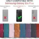 Wallet Case for Samsung Galaxy S26 Plus/S26+ 6.7", RFID Blocking Credit Card Holder, PU Leather Folio Flip Kickstand Protective Shockproof Cover for Galaxy S26 Plus (Blue, Samsung Galaxy S26 Plus)