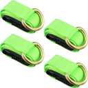 JOIKIT 4 Pack 2 Inch x 8.2 Ft Lasso Tow Strap with D Ring Auto Tie Down for Wheel Lift, Wrecker, Rollback, Tow Truck, Green