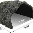 IBWell 9.1 Inch Reptile Hides Resin Tortoise Hideout for Hiding and Basking Aquarium Rock Caves for Snake Bearded Dragon Fish Lizard