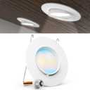 Sunco 5/6 Inch LED Can Lights Retrofit Recessed Lighting, Gimbal Downlight Adjustable, 800 LM, 12W=60W, Selectable CCT 2700K/ 3000K/ 3500K/ 4000K/ 5000K, Dimmable, Damp Rated UL (White)