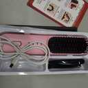 Go Brush Pro for Short Hair - 2026 Upgraded Cordless hair Straightening Brush, 4 Temperature Settings, Fast Heat, MCH Ceramic Care, 4000mAh Rechargeable Straightener for Frizz-Free Styling (pink)