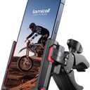 Lamicall Motorcycle Bike Phone Mount - [1s Quick Release] Bike Cell Phone Holder Clip, Bicycle Scooter Handlebar Clamp, for iPhone 17 16 15 14 Pro Max, Galaxy S25 S24 Ultra, 4.7-7" Phones, Red