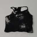 Women's Ribbed Knit Tie Dye Camisole Top Sleeveless Slim Fit Crop Tops Y2K Cami Streetwear Women Shirts M