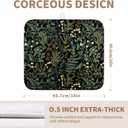 Dish Drying Mat for Kitchen Counter Vintage Green Plant Fern Leaves Floral Drying Mats Absorbent Microfiber Black Dish Drainer Pad Reusable Washable Dish Draining Mats Medium 16x18 Inch