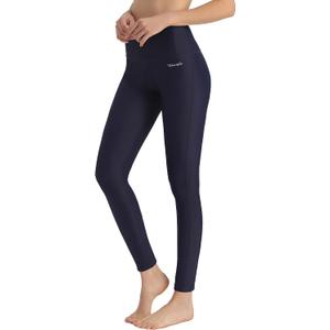 Ubestyle Women's Swim Pants UPF 50+ High Waist Rash Guard Leggings (Blue,XL)