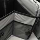 Simniam Car Trunk Organizer with Insulated Grocery Bag- 110L High Capacity Car Storage Box, with 4 Compartments, Reflective Strip, Cover, for Auto, SUV, Truck, Minivan (Grey)