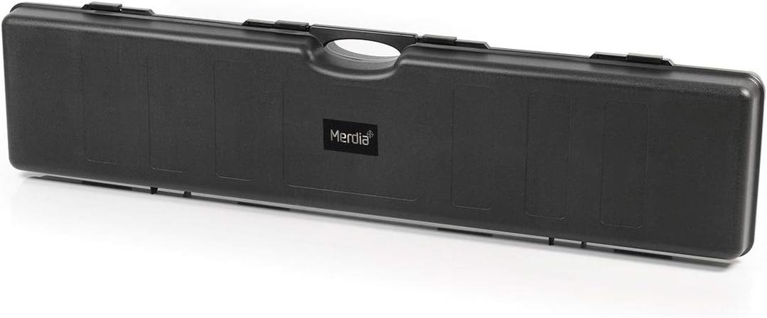 Merdia Gun Case Precision Hard Locking Rifle Cases Ultra Protective Case Intensive Convoluted Foam Shot Gun Case | AR Accessories | Rifle Bag | Hard Gun Cases for Rifles | Shotgun Case, 53.9"L