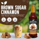 Syruvia Coffee Syrup, Brown Sugar Cinnamon Flavored Syrup for Drinks, Lattes, and Desserts – 25.4 fl oz - with Pump (EXP 12/31/26)