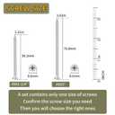 Wood Screws #9 X 3 Flat Head Phillips Screws 300 Pcs Coarse Thread Self Tapping Screws, Bright Chrome