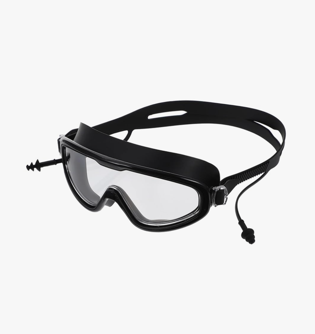 1pc Big Frame -fog Swim for Adults Silicone Design Headband and Comfortable Earplugs for Underwater