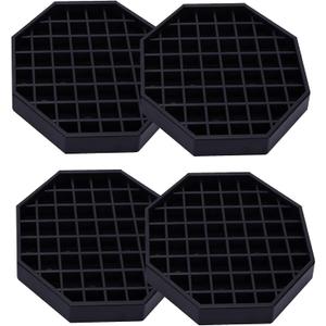 Drip Trays 6" Coffee Countertop Octagon Drip Tray Black Plastic Coffee Drip Tray With Honeycomb Grid, Pack of 4 (4 Pcs 6")