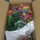 2 Pack Artificial Boxwood Topiary Ball Tree with Ground Spikes, 23.6" UV Resistant Fake Shrubs with Colorful Violet for Outdoor, Realistic Faux Bushes for Indoor Front Door Garden Porch Patio Decor