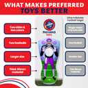 Preferred Toys 65 Inflatable Football Target Net Toss Game - Double-Sided Throwing Practice Football Stuff with Mini Balls - Backyard Tailgate Party Sports Toy for Kids & Adults (Yellow/Purple)