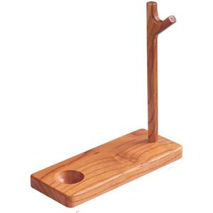 Tom's Wheezes Wooden Tobacco Pipe Stand Holder for Smoking Pipe - Detachable Desktop Decorative Rack for Long Stem Churchwarden Accessories (Large)