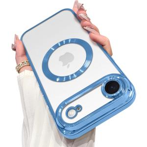 OOK Magnetic Case Made for iPhone Air 6.5 Inch [Compatible with MagSafe] Soft TPU Anti-Scratch Shockproof Protective Phone Cover Slim Clear Case for Women Men - Blue