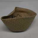 Seagrass Belly Basket, Set of 2 Woven Plant Pot Holder handmade Home Decor for Storage Plants Picnic Grocery Large(12.6 x 11.02 inch) (L(Set of 2))