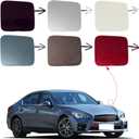 Car Front Bumper Tow Hook Cover Cap Towing Eye for Infiniti Q50 2014 2015 2016 2017 2018 622A1-4GA0A Trailer Cover (Gray, Right Passenger Side)