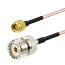 Superbat SMA Male to SO239 RF Coaxial Coax Cable 3ft + 3pcs SMA to SO239/PL259 Adapter Kit for CB Radio/Handheld Radio Antenna/Walkie Talkie Vector Network Analyzer etc