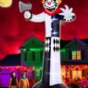 TURNMEON 12 Ft Giant Halloween Inflatables Decorations Outdoor Scary Clown Hold Axe Blow Up Build-in LED Lights Inflatable Halloween Outdoor Yard Decors for Garden Lawn Home Holiday Party Outside