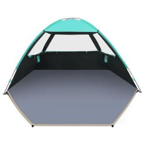 Gorich Beach Tent Sun Shelter for 3 Person with UPF 50＋ UV Protection, Lightweight & Easy Setup Beach Shade Canopy, Portable Beach Shade Tent Beach Cabana Color: Dark Shelter Turquoise, 86.6"L x 59"W x 48"H