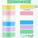 Gersoniel 1600 Pcs Label Tapes 12x40mm Compatible with D30 Label Printer Laminated Labeling Stickers Thermal Labels for Home Office