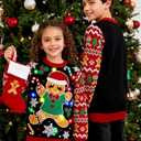 Cutemile Kids Boy Ugly Christmas Sweaters Size 5-14 Girls Light Up Xmas Sweaters for Party (Red)