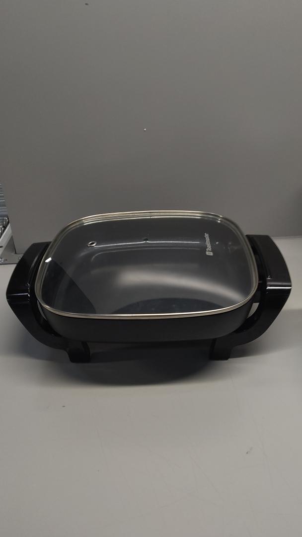 Toastmaster 12" Nonstick Electric Skillet - Deep Skillet Appliance with Glass Lid - Multipurpose Kitchen Cookware for Breakfast & More