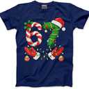 HotScamp 6-7 Christmas Top for Kids, Teens and Adults – 67 Xmas Santa Hands 6 7 Slogan T-Shirt - Six Seven Graphic Tee Festive Meme Christmas Jumper Day Tshirt Small