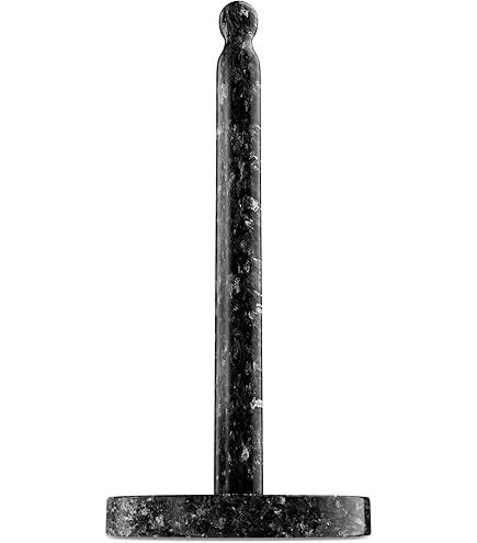 Koville Natural Marble Paper Towel Holder Countertop, 6 Genuine Stone Paper Towel Holder Stand for Kitchen Storage, for Standard Rolls