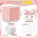 Kolldenn Extra Large Gift Box with Lid 28x28x28, Giant Jumbo Pink Gift Boxes with Bow Balloon and Ribbon for Gender Reveal Birthday Big Presents Special Celebrations Anniversary Wedding, 6 Count