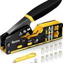 RJ45 Crimp Tool Pass Through Crimper RJ45 Crimping Tool Stripper Cutter Crimper for 8P RJ45 Cat5 Cat5e Cat6 6P RJ11/12 Telephone Connectors Network Enthernet Crimper kit (1)
