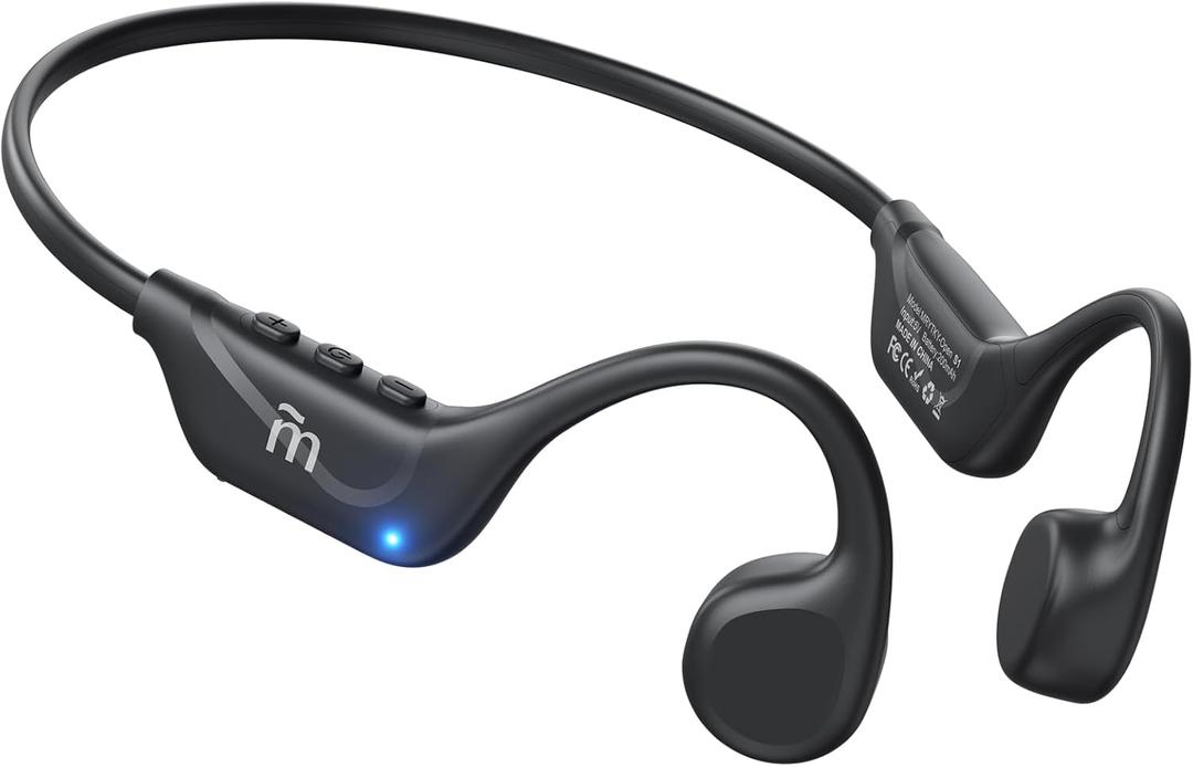 MRYTKY Bone Conduction Headphones,Open Ear Headphones Bluetooth5.4 with Mic,Wireless Headphones 10H Playtime, Waterproof Sport Headphone Suitable for Running,Cycling, Outdoor Sports Black