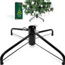 Metal Chritstmas Tree Stand, 16.55 Inch Christmas Tree Stand for 3 to 7ft Christmas Trees, fits 0.5-1.35 inch Pole, Folding Christmas Tree Stand