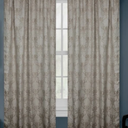 Zenna Home Linen Damask Blackout Rod Pocket Single Curtain Panel, Tan - 40"x84