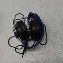 AC01 Over-Ear Headphones Wired, Passive Noise Isolating Corded Stereo Headsets with Mic Volume Control for Adults Teens 3.5mm for Chromebooks, Laptop, Computer, Tablets, Travel (Black Blue)