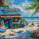 Puzzles - Surf Shack - 1000 Piece Jigsaw Puzzle (Beach Surfing)