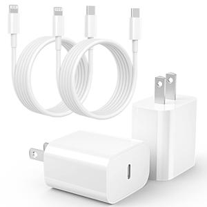 Ximytec iPhone 14 13 12 11 Charger Fast Charging 2Pack 20W Type-C Fast Charger Blocks with 6FT MFi-Certified USB C to Lightning Cables Compatible with iPhone 14/13/12/11/XS/XR/X/8/7/6 /iPad (White)