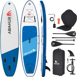Abahub Inflatable SUP, Wide 10'6" x 31"/34" x 10'6" iSUP, Blue Standup Paddleboard with Adjustable SUP Kayak Paddle, for Yoga, Paddle Board, Kayaking, Surf, Canoe, Fishing