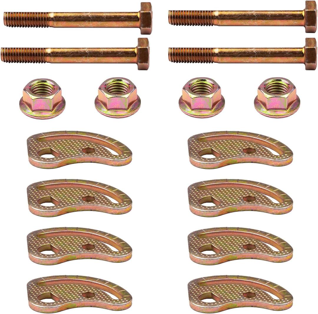 Upper Control Arm Alignment Cam Bolt Kit Enhanced Compatible with 99-18 Chevy Silverado 1500 Suburban Avalanche 2500 GMC Sierra 1500 2WD 4WD Fit Hummer H2 H2T Bolts  1.5 Suspension Kits 4 PCS