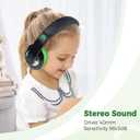 rockpapa Comfort Kids Headphones for School, Lightweight Foldable Portable Childs Boys Girls Teens Headphones Wired 3.5mm with 4.9ft Cord for Travel Airplane Tablet Phone Pad Laptop Black/Green