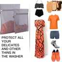 Kimmama Laundry Bag Mesh Wash Bags, Washing Machine Wash Bag, Net Washer Sack with Zipper, Dryer Pouch for Cleaning and Drying Cloths, Garment, Delicates, lingerie, Suit, Bra, Pant, Sock, Small Toys (1L(16x20")+1M(12x16"), Grey)