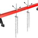 SPECSTAR 1100 Lbs Engine Support Bar Transverse Hoist for Motor Transmission with 2 Points Lift Holder and Dual Hooks