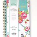 Blue Sky Day Designer 2026 Weekly and Monthly Planner Calendar, January 2026 - December 2026, 5" x 8", Clear Pocket Cover, Durable Twin Wire Binding, Includes Storage Pocket, Stickers, Peyton White