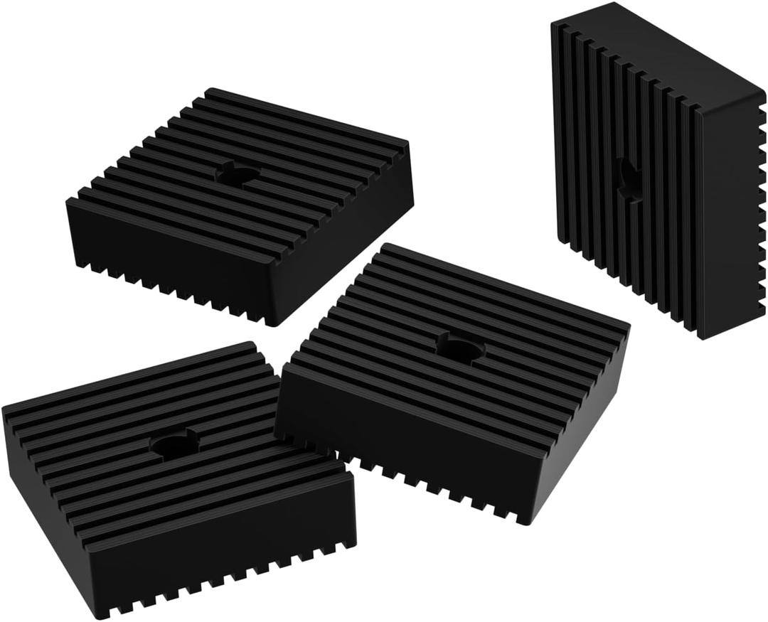 4 Pack Shock pad for air Compressor or Equipment Solid Rubber 4"x4"x1.2"