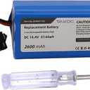 Shark Battery RVBAT700 Replacement Battery for Shark ION Robot RV720,RV750, RV700,RV755 Vacuum Cleaners (Attention: 3-Prongs Connector)