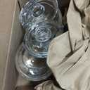 Frcctre Set of 2 Glass Sugar Bowl, 6 Ounces Clear Sugar Jar with Spoon and Lid, Salt Spice Pepper Bowl Seasoning Jar Condiment Pots Dispenser Container for Home Kitchen Coffee Bar