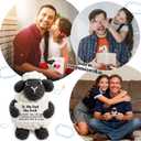 Handmade Crochet Little Black Sheep Gift for Dad from Daughter - with "To My Dad, My Rock" Card - Sentimental Father's Day, Birthday, Christmas Presents - "Always Your Little Lamb" Keepsake for Father