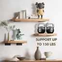 6 Pack Heavy Duty Shelf Brackets 10 inch, Floating Shelf Brackets(1/5-Thick) Hidden & Decorative