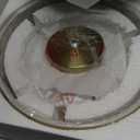 3 Light 12 Inch Semi Flush Mount Close to Ceiling Light Fixture,Off White Fabric Shade Gold Finish for Bedroom,Living Room,Dining Room Hallway